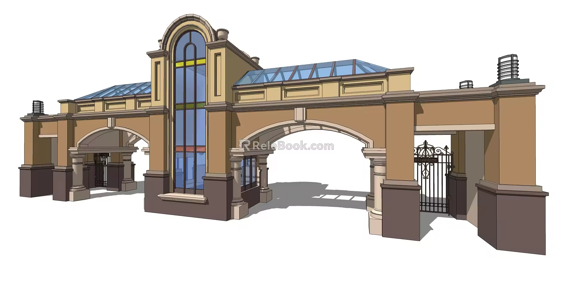 Entrance and Exit of Jianou Gate Community 3d model
