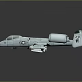 Detailed Military Aircraft Model Featuring Twin Engines Underwing Weapons And Star Insignia