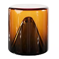 Stylish Modern Coffee Table Featuring Transparent Glass Top And Brown Wooden Frame