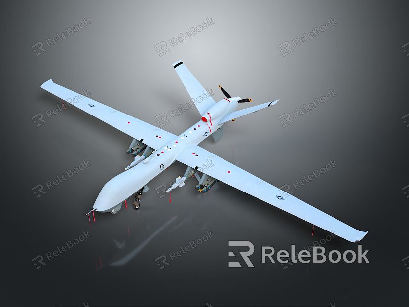 modern unmanned attack aircraft military drone model