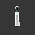 Stylish Luggage Keychain Accessory With White Body Blue Design And Key Ring