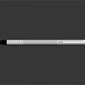 Silver Metal Handle Makeup Brush With Black Bristles For Daily Cosmetic Use