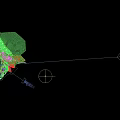 Aerial Planning of Rural Village With Terraces River And Surrounding Forest Lit Buildings