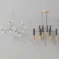Modern chandelier combination 3d model
