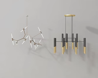 Modern chandelier combination 3d model