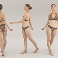 Model sexy woman catwalk 3d model