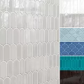 Scalloped Ceramic Tiles In Various Colors For Interior Wall Decoration Design