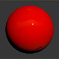 Shiny Red Round Emoji Expression Ball With Surprised Face For Daily Use And Decoration