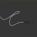 Chain Weapon With Metal Spearhead And Reflective Surface On Gray Background 3d model