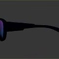 Fashionable Modern Sunglasses With Black Frame And Colorful Reflective Lenses For Daily Use