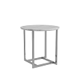 Round Modern Coffee Table With Marble Top And Metal Frame 3d model