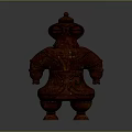 Intricate Wooden Game Movie Character With Decorative Patterns And Traditional Design