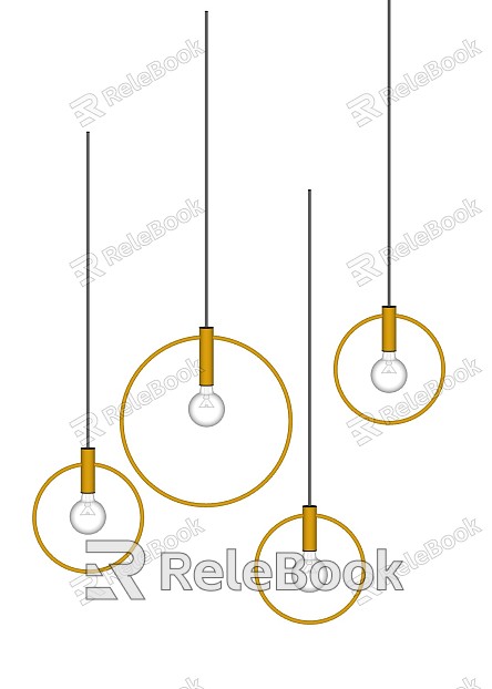 Light Luxury Chandelier Fashion Simple Round Ring Gold Metal Chandelier model