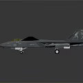 Stealth Fighter Jet With Sleek Gray Body Single Seat Cockpit And Landing Gear