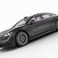 Black Sleek Modern Electric Sedan With LED Headlights Alloy Wheels And Luxury Interior