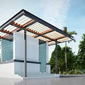 Modern Security Booth 3d model