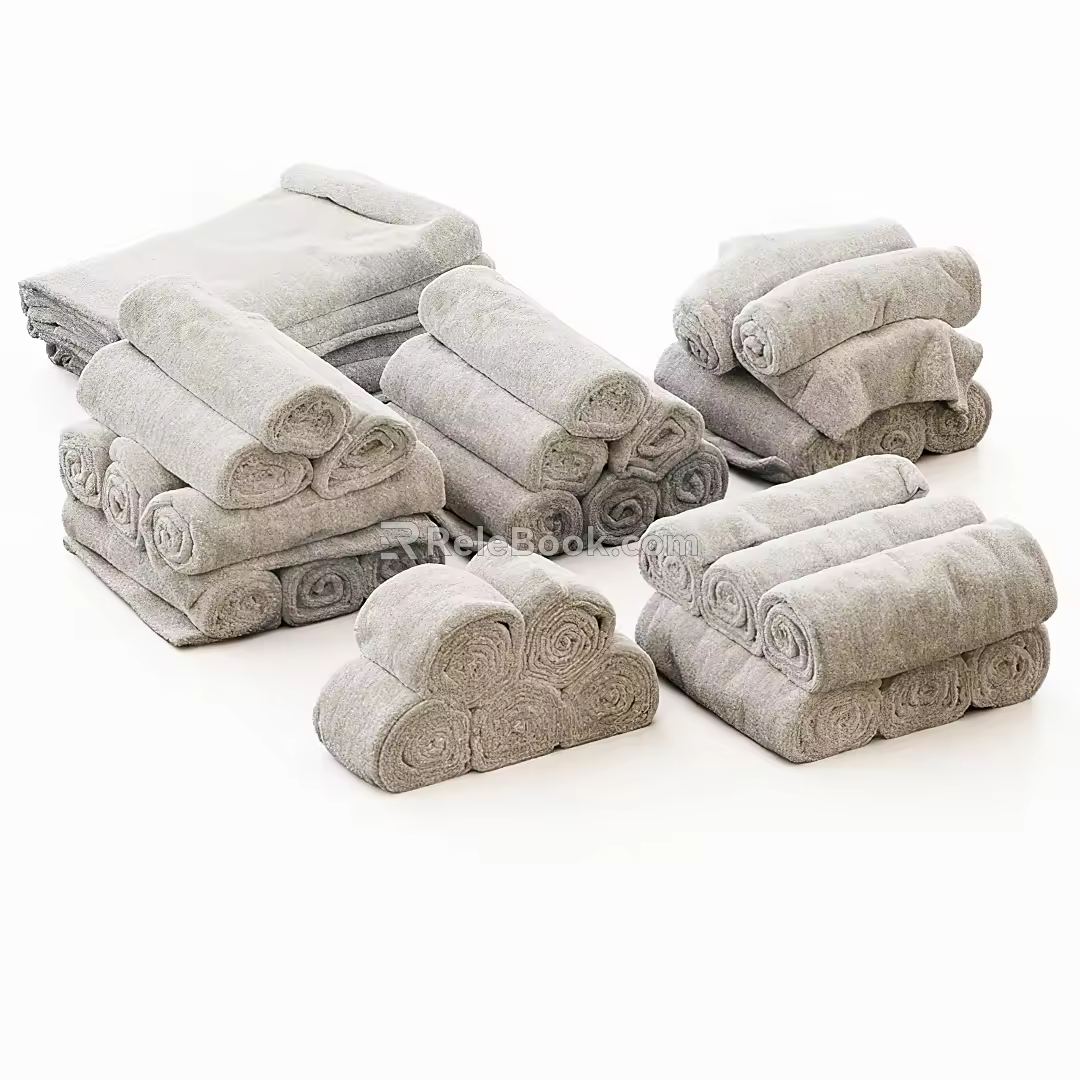 Modern towel combination 3d model