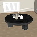Round coffee table 3d model