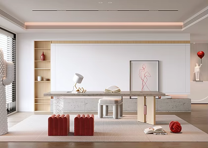 Modern study 3d model