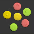 Colorful Macarons On Shiny Black Background Display As Sweet Delicious Dessert
