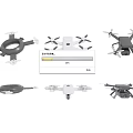 Smart Machines Drones With Different Designs And Models On White Surface