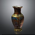 Colorful Ornate Ceramic Decorative Furniture Vase For Home Interior With Intricate Patterns