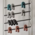 Modern Chandelier With Multiple Colored Pipes On Layered Black Racks And Stylish Design