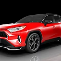 Red Toyota SUV Hybrid Vehicle With Black Wheels And Modern Exterior Design