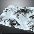 Snow Covered Mountain Range With Rocky Peaks And Natural Landscape