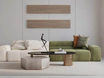 Modern three-seat sofa 3d model