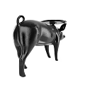 Decorative Black Pig Shaped Coffee Table With Modern Design And Smooth Top 3d model