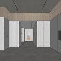 modern elevator hall 3d model