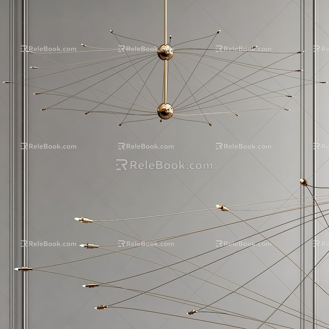 Light Luxury Chandelier 3d model