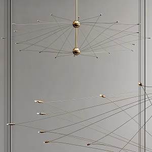 Light Luxury Chandelier 3d model