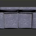 Gray Patterned Two Seater Sofa With Soft Upholstery And Classic Design