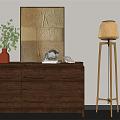 Middle Style Sideboard Side Cabinet 3d model