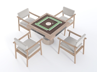 Mahjong tables and chairs model