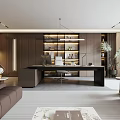 Modern Bright Spacious Office Interior With Comfortable Lounge Area And Elegant Wooden Decor Design