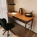 Modern Desk Chair Study Desk Writing Desk Computer Desk 3d model