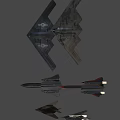 Various Stealth Fighter Jets In Dark Colors With Different Wing Designs