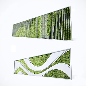 Modern Plant Wall 3d model