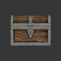 Vintage Wooden Chest With Metal Lock And Rustic Wood Surface Design