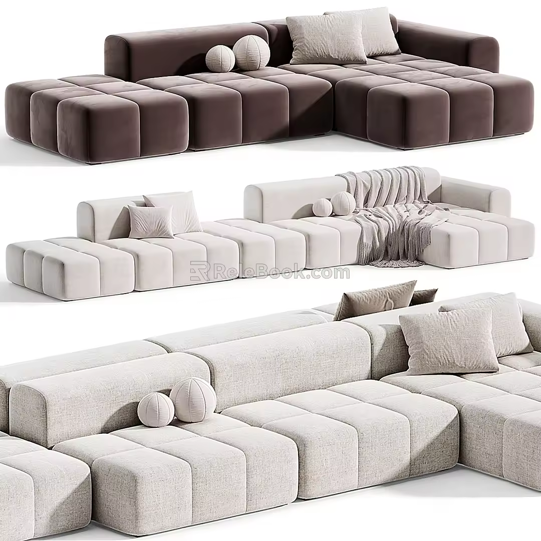 Miloti Minotti Multiplayer Sofa Collection 3d model