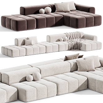 Miloti Minotti Multiplayer Sofa Collection 3d model