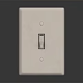White Plastic Wall Switch with Toggle Button for Home Electrical Appliance Use