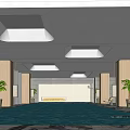 Indoor Swimming Pool With Skylights Large Windows Marble Flooring Fireplace And Green Plants