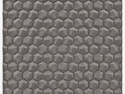 Modern Hexagonal Textured Wall For Bedroom Background 3d model