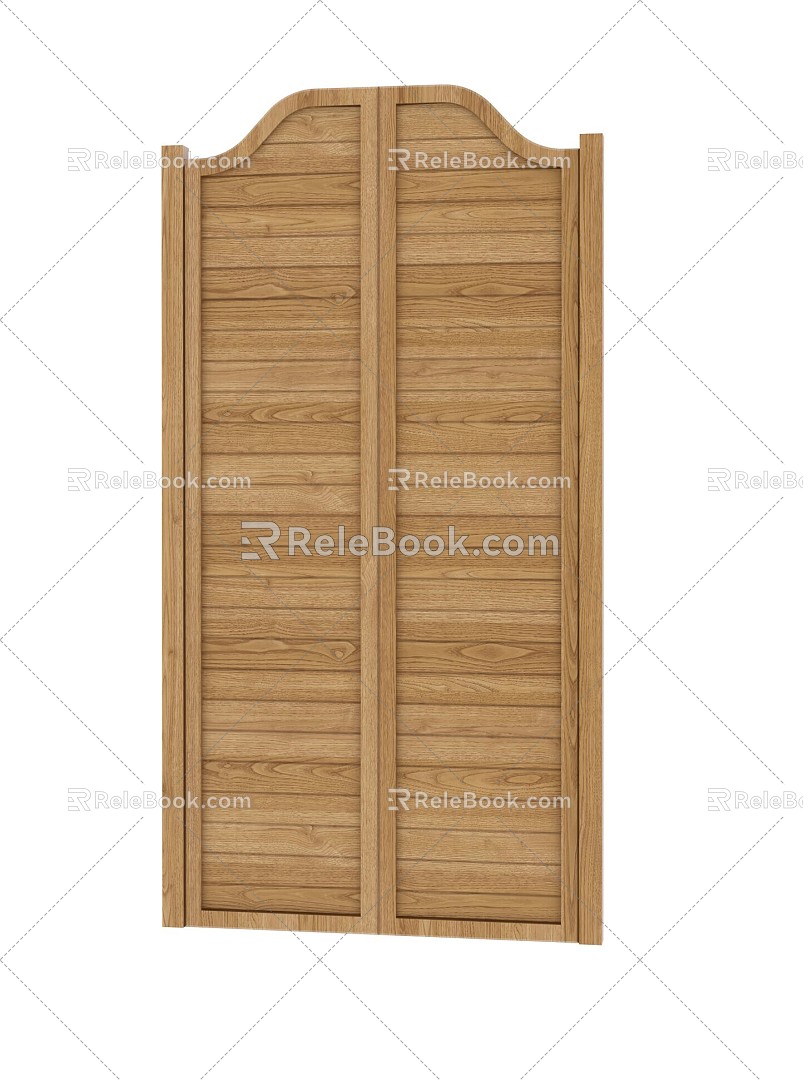 Denim door barn door 3d model