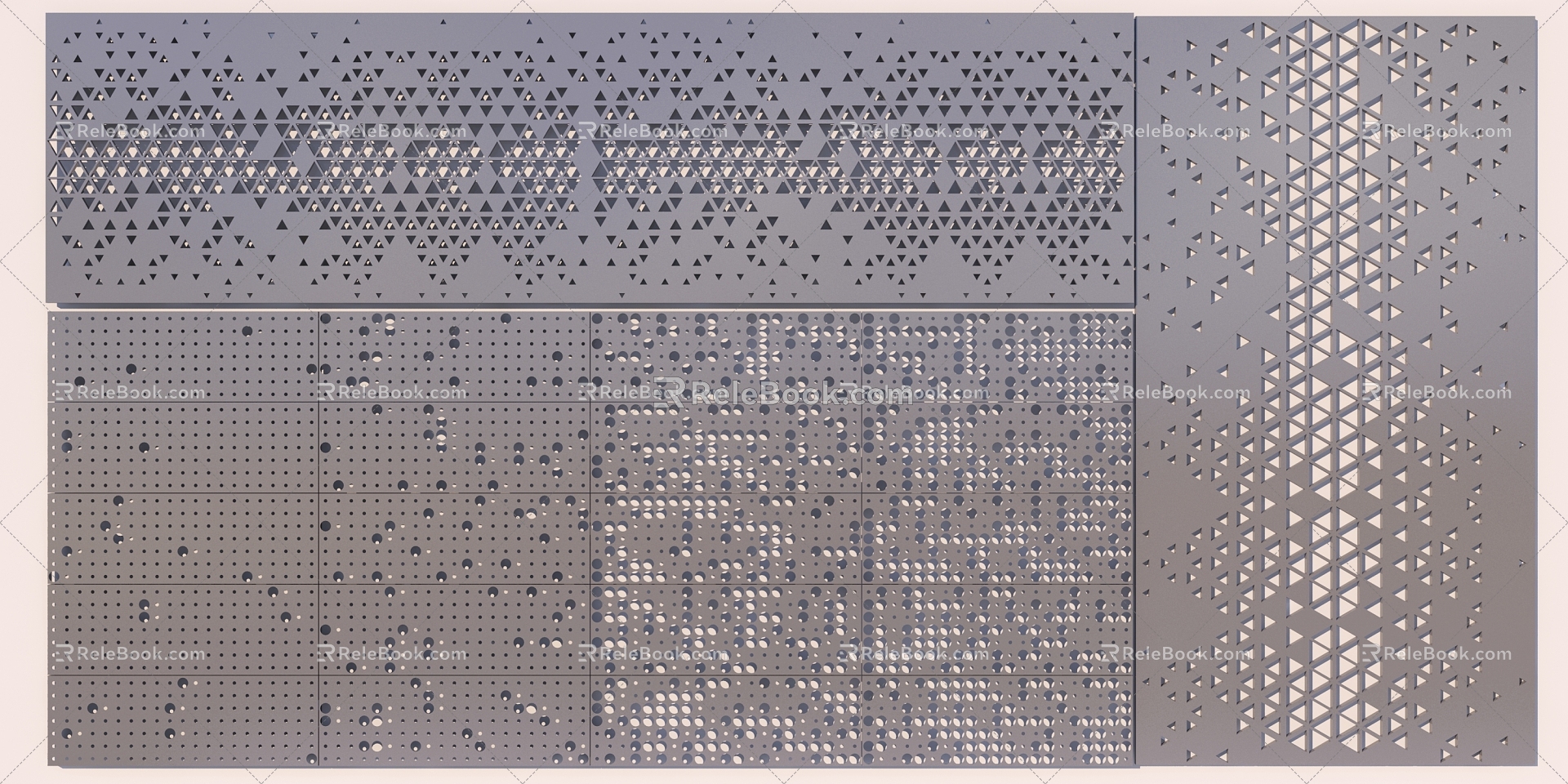 Modern Punched Plate Perforated Plate 3d model