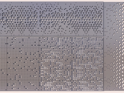 Modern Punched Plate Perforated Plate 3d model